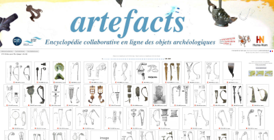 capture de l'interface de la base de données Artefacts sur une recherche sur les fibules antiques… plus de 1700 référénces