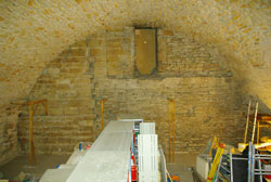 Tour Baraban Nord en façade de l'abbatiale Cluny III intérieur