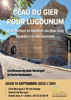 Affiche de la conférence - L'eau du Gier pour Lugdunum