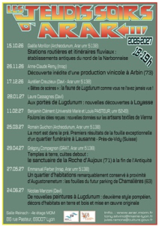 Affiche programme jeudis soirs d'ArAr 2026/2027
