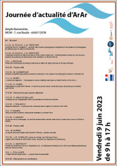 Affiche et programme de la journée d'actualité d'ArAr juin 2023