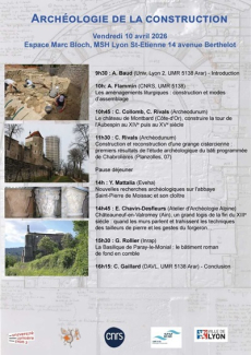 Affiche séminaire - Archéologie de la construction